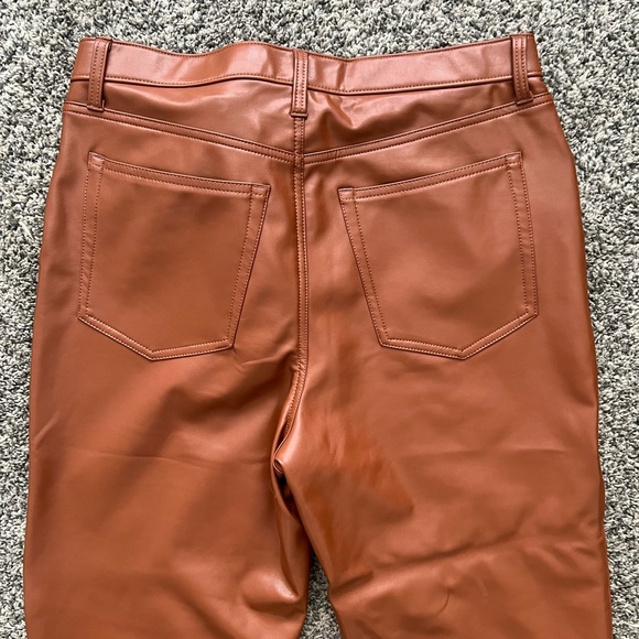 Abercrombie Brown Leather Pants SIZE 32 Short - Picture 2 of 4